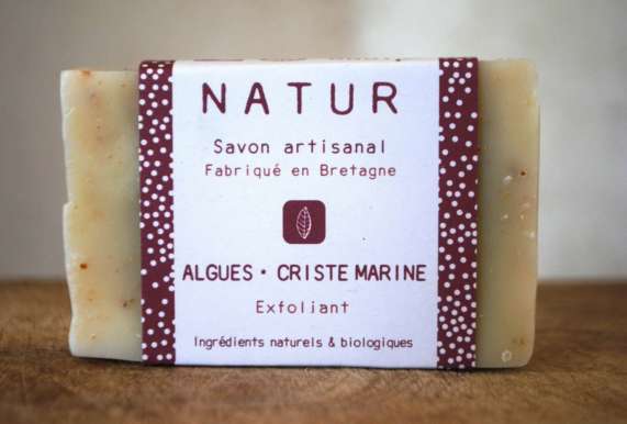 Savon exfoliant aux algues et criste marine saponification à froid saf savonnerie artisanale Bretagne Finistère